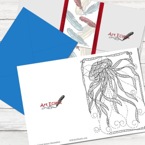 thank you coloring cards, adult coloring greeting cards