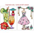colorable greeting cards, adult coloring greeting cards with envelopes