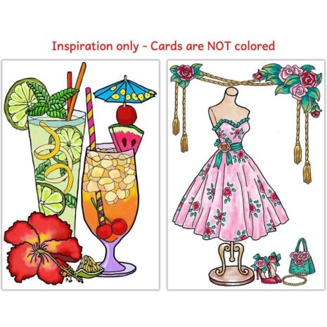 colorable greeting cards, adult coloring greeting cards with envelopes