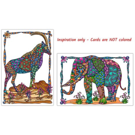 thank you coloring cards, adult coloring greeting cards