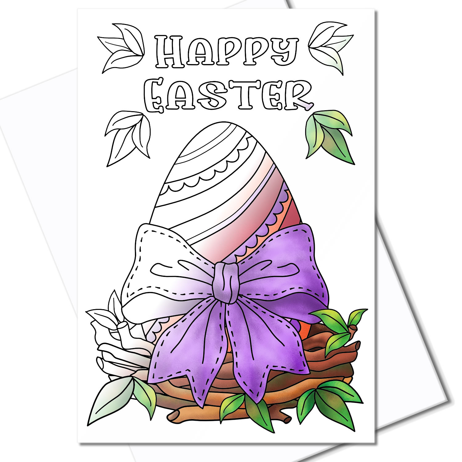 Coloring Cards for Various Holidays Including Easter, Halloween and Thanksgiving